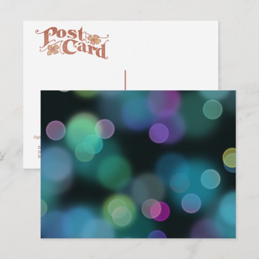 Kerstschemerpatroon in Midnight Blue Briefkaart (Voorkant / Achterkant)