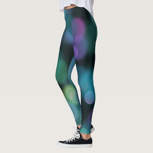 Kerstschemerpatroon in Midnight Blue Leggings (Links)