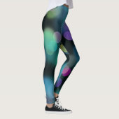 Kerstschemerpatroon in Midnight Blue Leggings (Rechts)