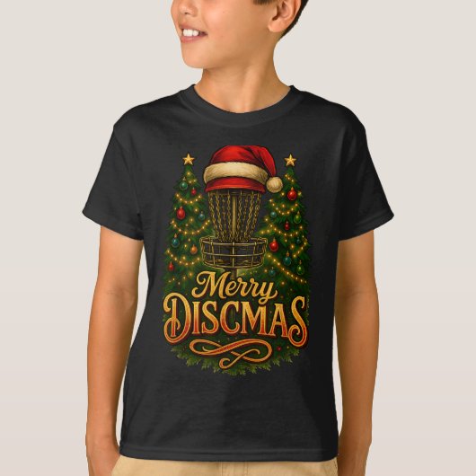 KerstschijfGolf Prettig Discmas T-shirt (Voorkant)
