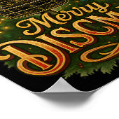 KerstschijfGolf Prettig Kerstfeest  Poster (Hoek)