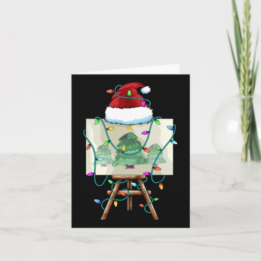 Kerstschilder Ontwerp Santa Xmas Paint Artist Kaart (Voorkant)