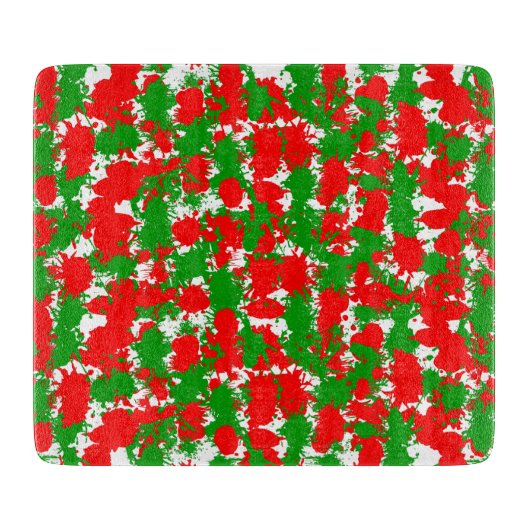 kerstschilder snijplank (Voorkant)