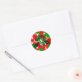 kerstschilder Splatter Monogram Sticker (Envelop)
