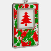 kerstschilder verzilverd omlijst ornament (Rechts)