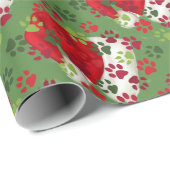 Kerstschilderafdrukken met kersttasje cadeaupapier (Rol Hoek)