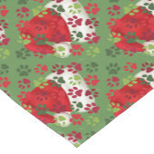 Kerstschilderafdrukken met kersttasje korte tafelloper (Hoek)