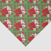 Kerstschilderafdrukken met kersttasje tissuepapier (Detail)