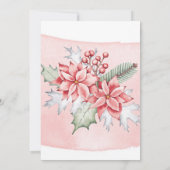 Kerstschilderen Poinsettia Bridesmaids Luncheon Kaart (Achterkant)