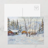 Kerstschildering in het wintergebergte, Boerderij Briefkaart (Voorkant / Achterkant)