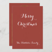 Kerstschildering onder de Mistletoe Feestdagenkaart (Voorkant / Achterkant)