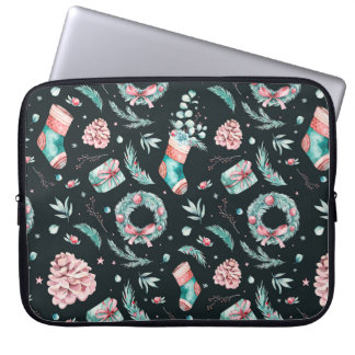  kerstschildering van de waterverf laptop sleeve