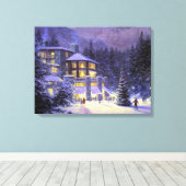 kerstschildering voor feestdagen canvas afdruk (Insitu (Houten vloer))