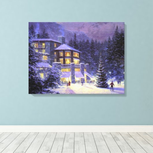 kerstschildering voor feestdagen canvas afdruk (Insitu (Houten vloer))