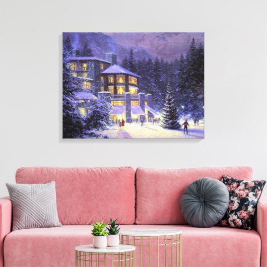 kerstschildering voor feestdagen canvas afdruk (Insitu (Woonkamer))