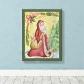 kerstschilderkunst canvas afdruk (Insitu (Houten vloer))