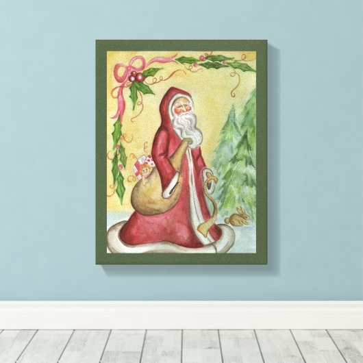 kerstschilderkunst canvas afdruk (Insitu (Houten vloer))