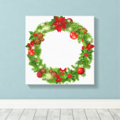 kerstschildoek canvas afdruk (Insitu (Houten vloer))