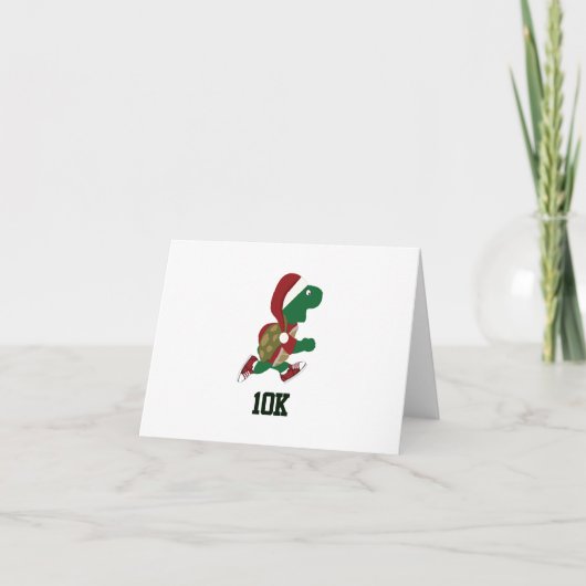 Kerstschildpad 10K Feestdagen Kaart (Voorkant)