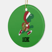 Kerstschildpad 10K Keramisch Ornament (Links)