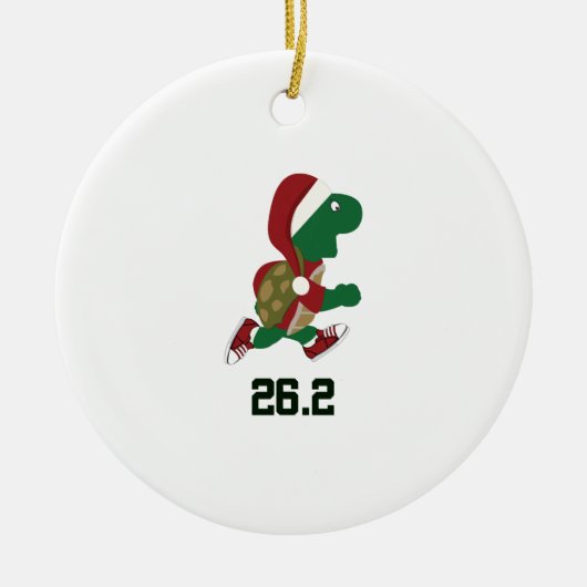 Kerstschildpad 26.2 keramisch ornament (Voorkant)