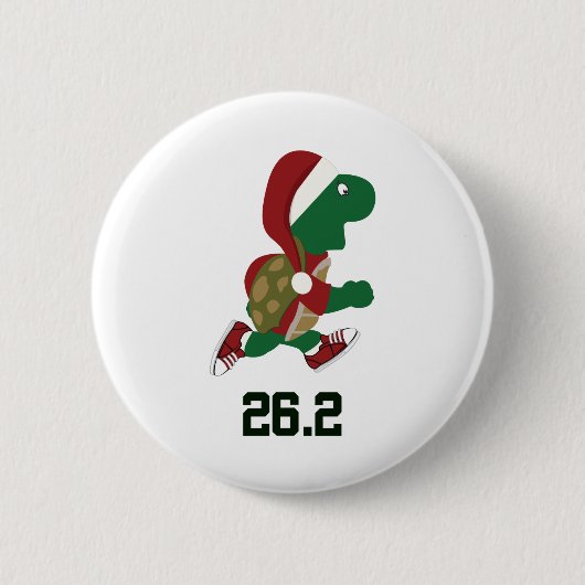 Kerstschildpad 26.2 ronde button 5,7 cm (Voorkant)