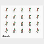 Kerstschildpad 26.2 ronde sticker (Vel)