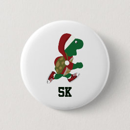 Kerstschildpad 5.000 ronde button 5,7 cm