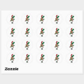 Kerstschildpad 5.000 ronde sticker (Vel)