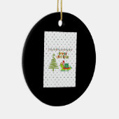 Kerstschildpad A-Line Jurk Keramisch Ornament (Rechts)