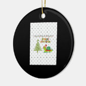Kerstschildpad A-Line Jurk Keramisch Ornament (Links)