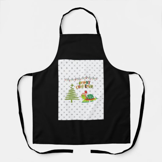 Kerstschildpad A-Line Jurk Schort (Voorkant)