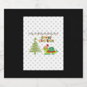 Kerstschildpad A-Line Jurk Sparkling Wijnetiket (Enkel label)