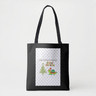 Kerstschildpad A-Line Jurk Tote Bag