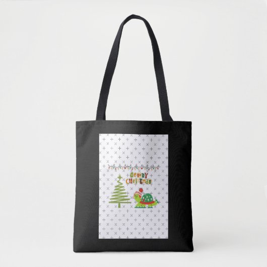 Kerstschildpad A-Line Jurk Tote Bag (Voorkant)