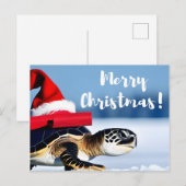 kerstschildpad briefkaart (Voorkant / Achterkant)