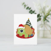 kerstschildpad briefkaart (Staand voorkant)