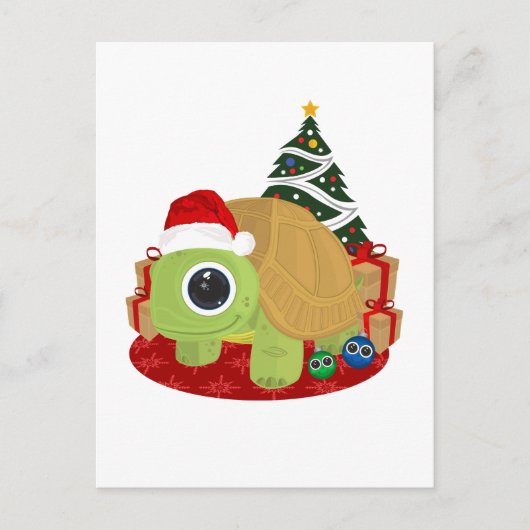 kerstschildpad briefkaart (Voorkant)