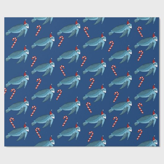 Kerstschildpad Cadeaupapier (Vlak)