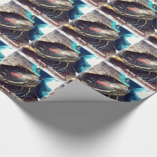 kerstschildpad cadeaupapier (Hoek)