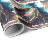 kerstschildpad cadeaupapier (Rol Hoek)