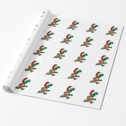 Kerstschildpad Cadeaupapier (Uitgerold)