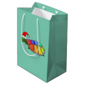 kerstschildpad cartoon medium cadeauzakje (Achterkant Gekanteld)