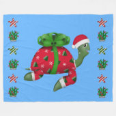 kerstschildpad fleece deken (Voorkant (Horizontaal))