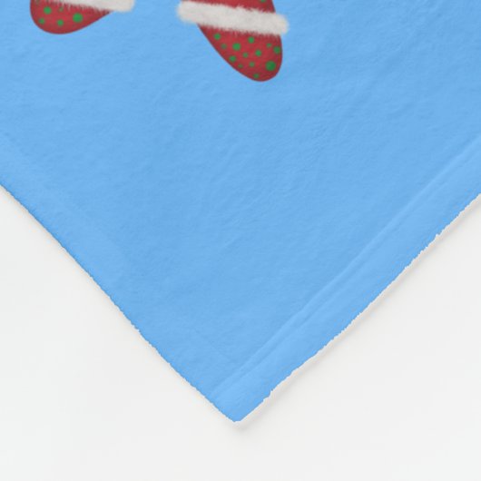 kerstschildpad fleece deken (Hoek)