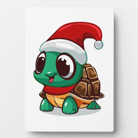 Kerstschildpad Fotoplaat (voorkant)