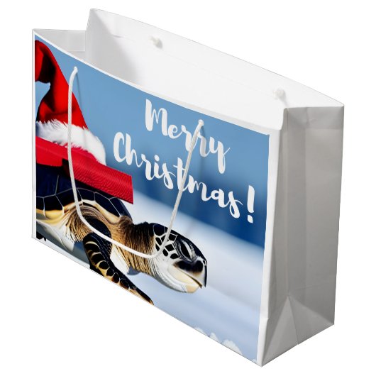 kerstschildpad groot cadeauzakje (Voorkant Gekanteld)