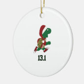 Kerstschildpad hardloper 13.1 keramisch ornament (Links)