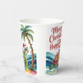 Kerstschildpad in het paradijs papieren bekers (Links)