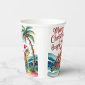 Kerstschildpad in het paradijs papieren bekers (Rechts)